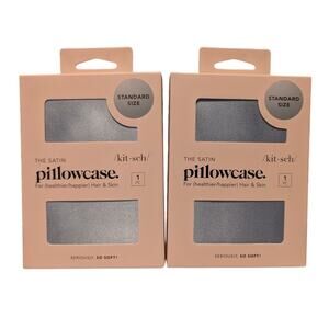 NIB Kitsch satin pillowcase blue haze standard 2-pack